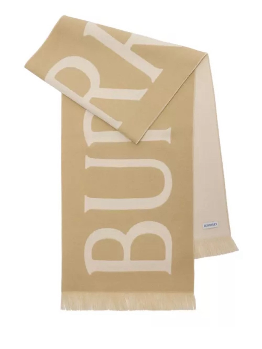 Burberry Text Wool Scarf